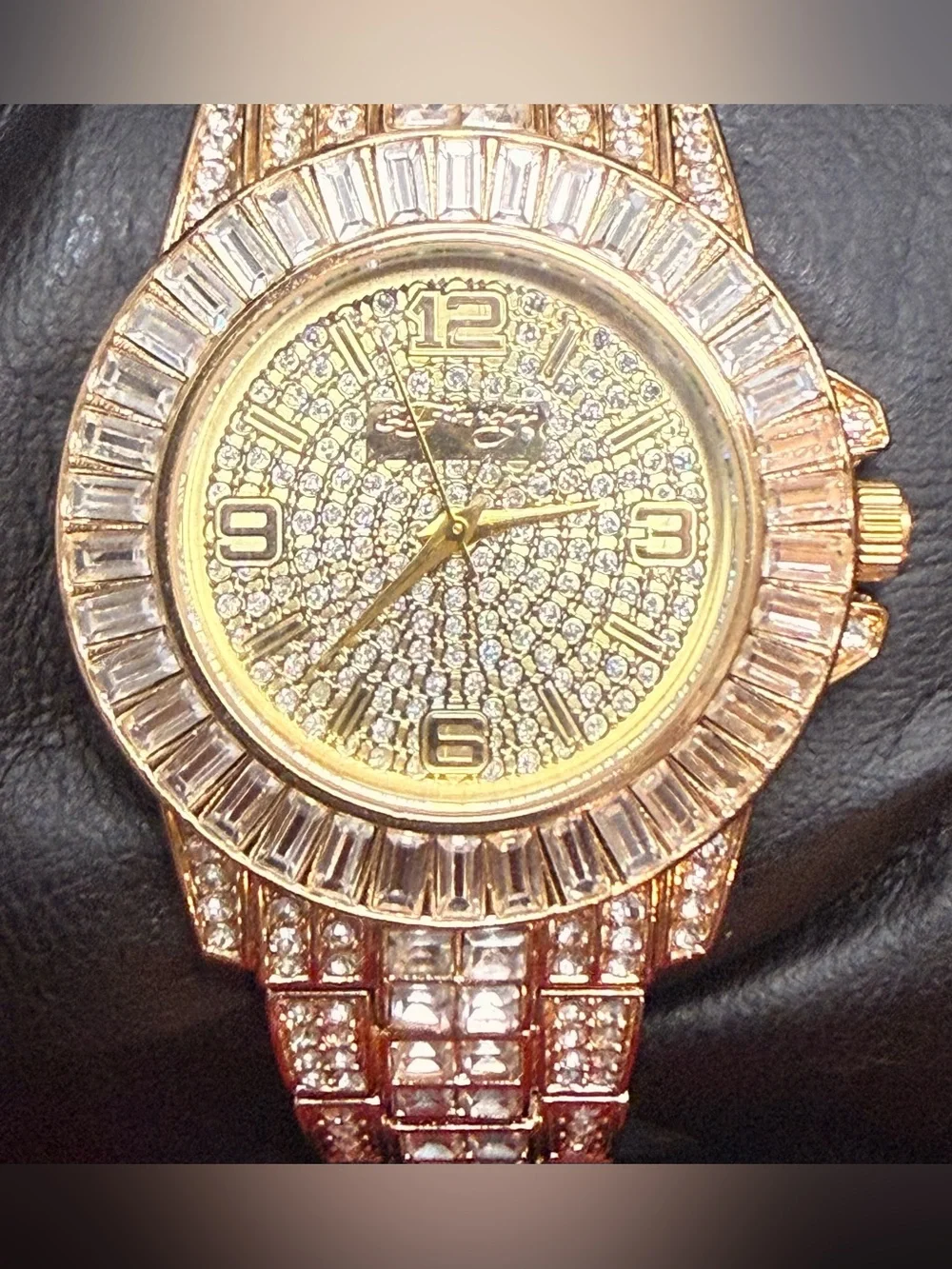 Ed Hardy Gold Crystal-Accented Women's Bracelet Watch